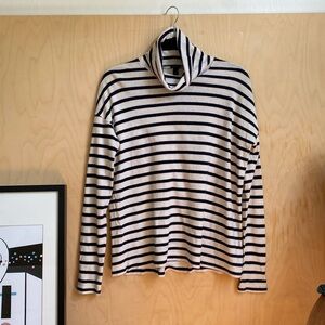 JCrew | Strip Turtle Neck Top S